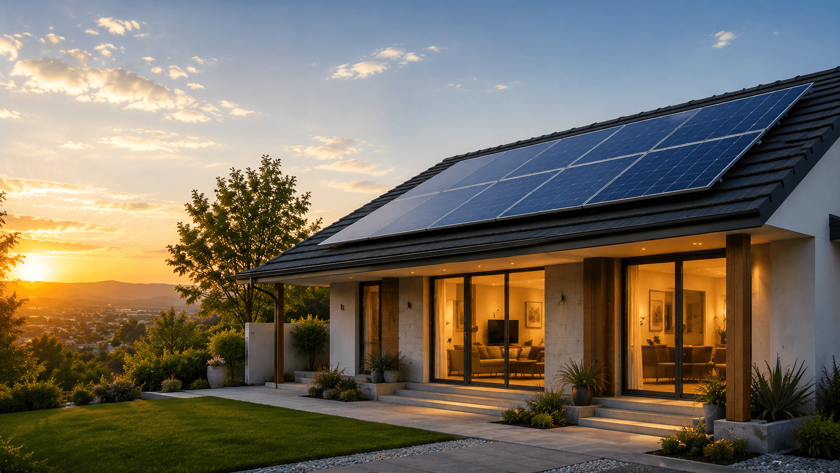 Solar installation background